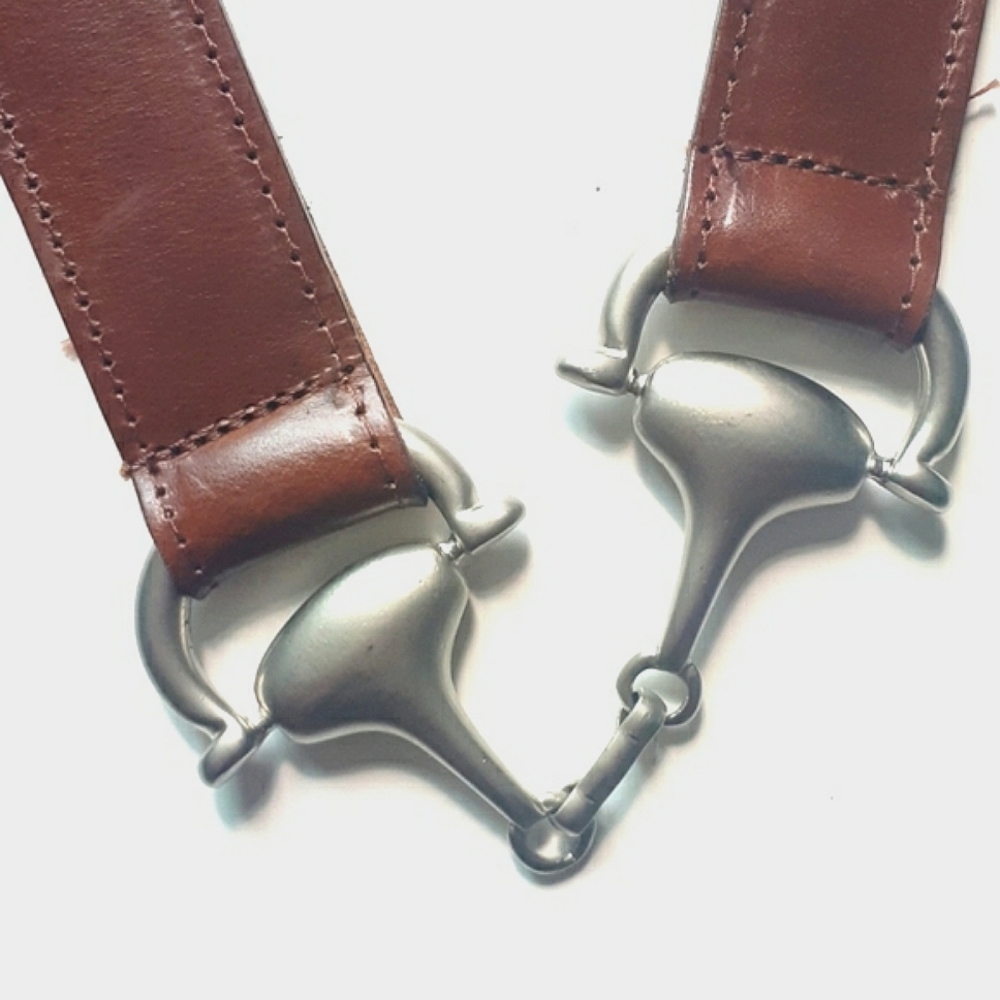 Classic Horse Bit Leather Belt - Picture 5 of 13